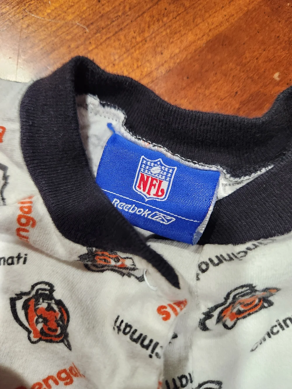 Vintage Reebok Cincinnati Bengals Babies Onesie Size 18 Months
